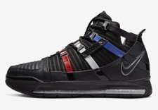 Nike LeBron James III 3 QS The Shop Black Red Silver Blue DO9354-001 sz 8 Men's picture