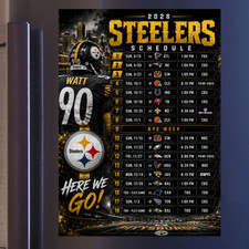 Steelers 2026-27 Magnetic Schedule. 5x7