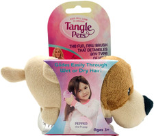 Tangle Pets Pepper the Puppy Detangling Brush-in-a-Plush All Hair Types Brown picture