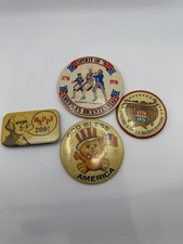 Vintage 1976 Bicentennial Pinback Button Lot Spirit of ’76 Washington 4 Pc picture