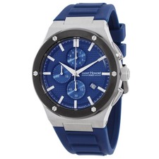 Saint Honore Paris New Haussmann Chronograph Quartz Blue Dial Men's Watch H SH picture