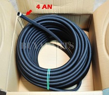 50ft 50 Feet 4 AN -4AN AN4 Black Nylon Braided Fuel /Oil/ Gas Line Hose 1000 PSI picture