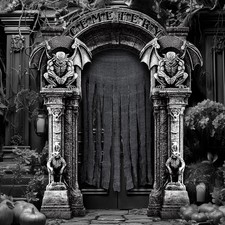 4 Pcs Halloween Cemetery Archway Outdoor Decorations Halloween Cemetery Scary picture