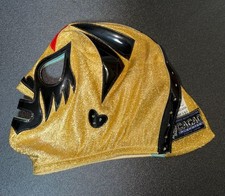 Cacao Made Mil Mascaras Wrestling Mask, Official Tag, Used, Pro Wrestling picture