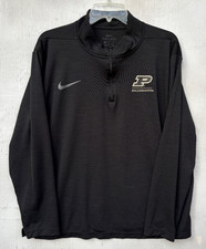 Purdue Boilermakers Men's Intensity 1/4 Zip Top by NIKE Size XL Black Polyester picture