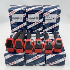 6PCS OEM BOSCH Ignition Coil Packs For Audi A4 A5 A6 Q5 Q7 3.0L 3.2L FSI Red Top picture