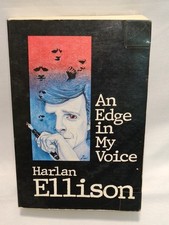 SIGNED Harlan Ellison, An Edge In My Voice 1986 Revised 2nd Ed PB, Gold Pen Auto picture