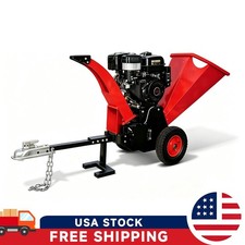 FREE SHIP 5 inch 420CC 15HP Wood chipper Mulcher EPA Gas Engine 2-Wheel Tow Bar picture