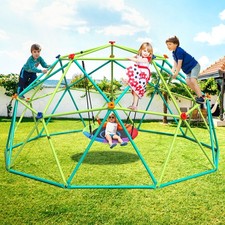 Hapfan Climbing Dome 10ft Dome Climber Jungle Gym with Saucer Swing Outdoor Play picture