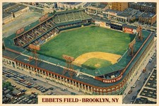 EBBETS FIELD • BROOKLYN, NY MODERN Vintage Inspired Postcard Baseball D225 picture