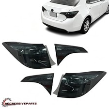 Fits Toyota Corolla 2014-16 Pair Inner Outer  LED Smoked Tail Lights 4pcs picture