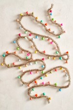 Anthropologie Good Cheer Mini Bauble Ornament Tinsel Enamel Garland Holiday NEW picture