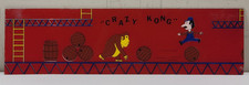 Vintage Original 1980s Crazy Kong Plexiglass Arcade Cabinet Header Marquee Sign picture