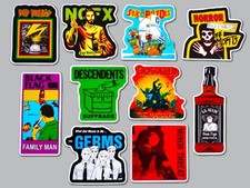 Punk Vinyl Sticker Lot (10 Stickers) SET 17 nofx misfits sex pistols gg allin oi picture