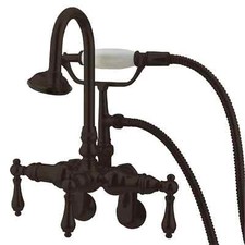 Kingston Brass CC301T5 Vintage Adjustable Center Wall Mount Tub Faucet Oil Rubbe picture