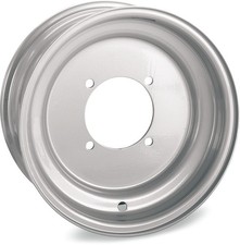 AMS Steel Replacement Wheel Front 10x5 4/110 2+3 Offset Silver ATV picture