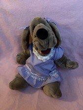 Vintage Wrinkles Dog Puppet Plush Purple Dress 16
