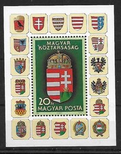 Hungary  1990 New Coat of Arms of the Hungarian Republic Souvenir Sheet picture
