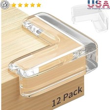12 Pack Clear Corner Protectors Baby Furniture Edge Guards Soft Silicone Bumpers picture