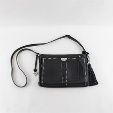 Brighton Jagger Pretty Tough Leather City Organizer Crossbody Purse Black picture