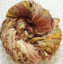 Abb 42yd Silk Sari Ribbon Yarn Tassels Dull Brown Craft Decor Scrapbook DLBR42 picture