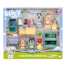 Bluey Let's Play Chef Family Shopping Trip Mini Figure: Includes Bandit Chilli picture