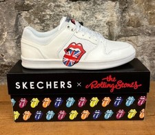 SKECHERS x ROLLING STONES CLASSIC CUP EURO LICK MENS LEATHER 210745  New In Box picture