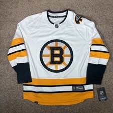 Fanatics Boston Bruins NHL Breakaway Jersey Mens Medium White Gold Black 9582 picture