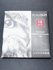 KALOUR 18-Piece Professional Sketch Pencil Set - Includes 5H to 14B Pencils, Vin picture