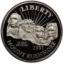 1991-S Proof Mount Rushmore Commemorative Half Dollar In Capsule picture