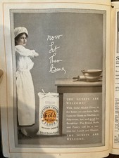 Antique 1917 Gold Medal Flour Cookbook Recipes Packaging Pics + Clippings picture