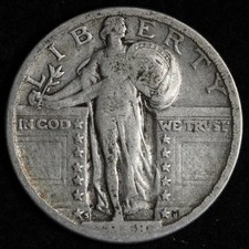 1918-S Standing Liberty Silver Quarter FINE E233 TWNN picture
