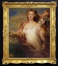 Hand Painted Classical Oil Painting Flora Goddess of Spring Art Vintage Style picture