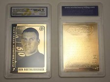 2004 Ben Roethlisberger Pittsburgh Steelers ROOKIE Gold Card Graded  GEM MINT 10 picture