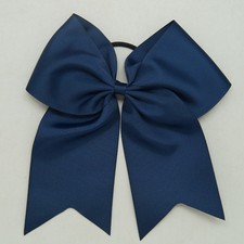 8 Inch Solid Colors Cheer Hair Bows with Elastic Band PonyTail Cheerleading CB01 picture