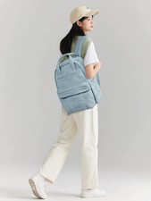 🎒 BAGSMART Women's 15.8L Laptop Backpack SKY BLUE Travel Carry On School Bag picture