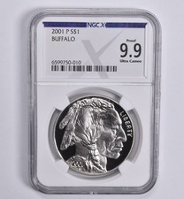 2001-P Buffalo Commemorative Dollar Proof 9.9 NGC X NGCX picture