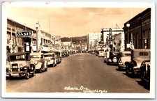 Astoria, Oregon Main Street RPPC 1941 Vintage Cars Woodfield Photo picture