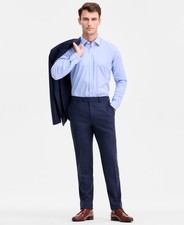 Ted Baker Mens Modern fit Wool Dress Pants 32 / 30 Navy  Blue Solid picture