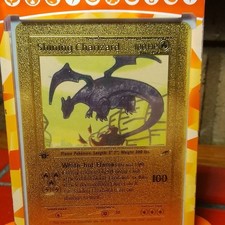 1995-2000 Golden Shining Charizard RARE Pokémon 107/105 neo picture