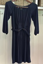 Laundry By Shelli Segal Woman's Navy Blue Belted 3/4 Sleeve Dress , Size 6 picture