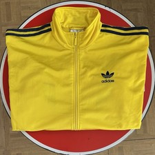 Adidas Originals Track Jacket Vintage Yellow Blue Trefoil Size 6 / XL 180 picture