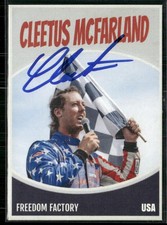 Cleetus McFarland Signed Custom Card IP Auto Freedom Factory USA picture