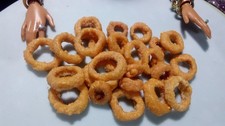 OOAK Handmade 1:6 Scale Miniature Doll Food All Loose Onion Rings picture