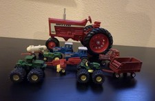 Large Lot ERTL Tractors FARMALL 806 John Deere Die Cast Metal Toys Vintage picture