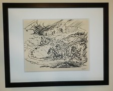ALFRED KUBIN Original HAND SIGNED German Expressionist LITHOGRAPH 1919 Framed picture