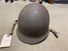 ORIGINAL WWII US ARMY INFANTRY M1 FIXED BAILED INFANTRY HELMET & HAWLEY LINER picture