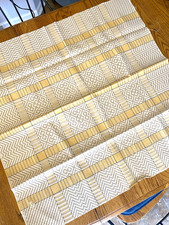 VTG SWEDISH FINNISH TEXTILE FABRIC FINE HANDWOVEN LINEN 38