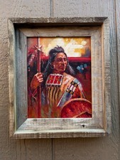 American Indian Oil Painting Framed  picture