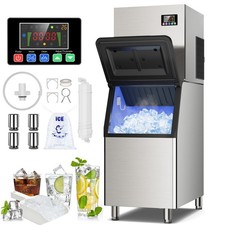 780lbs/24H Commercial Ice Maker Machine Good Compressor with 460lbs Storage Bin picture